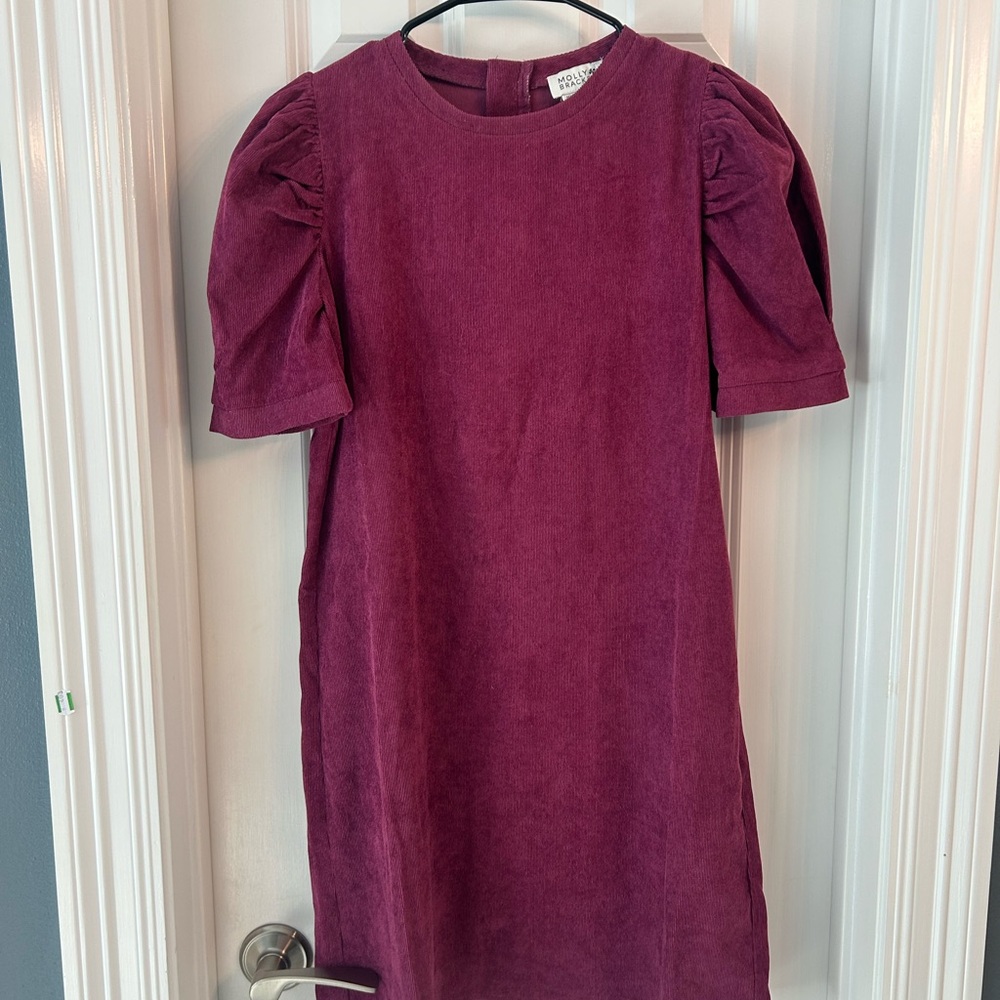 Purple Puff Sleeve Dress